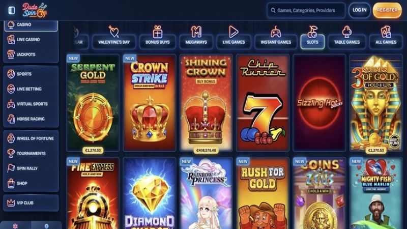 Dudespin Casino NZ screenshot